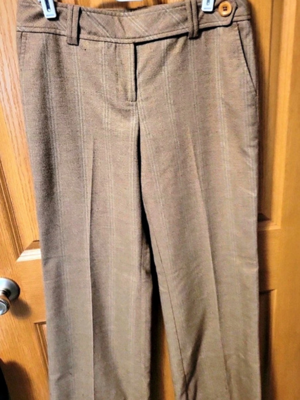 Ann Taylor LOFT trousers Plaid Trousers in Brown Size 6 Like New